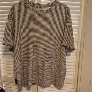 Old Navy Striped Short Sleeve Tee - Black and White